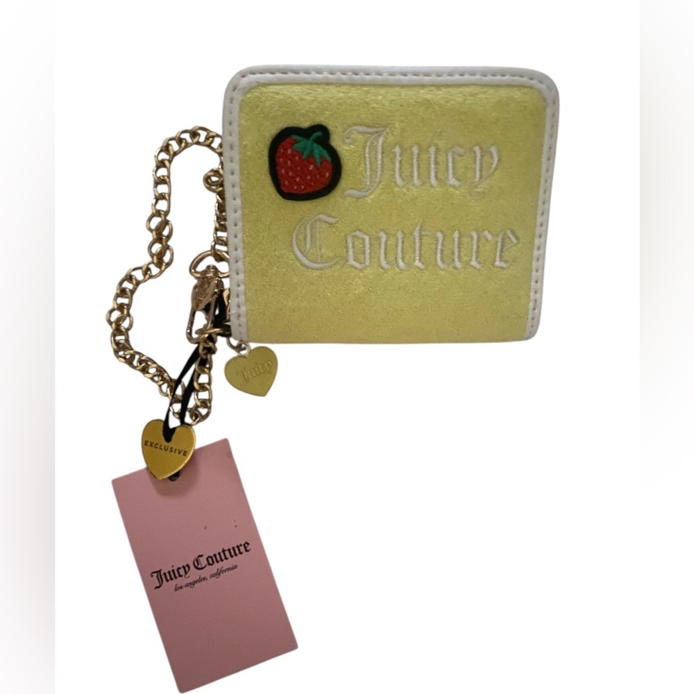 Juicy Couture Lime Key Holder with Gold Heart Chain